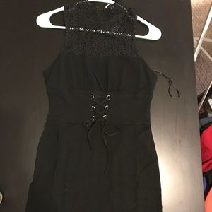 Black high neck party dress